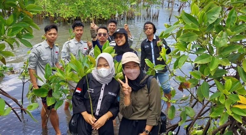 Pelestarian Ekosistem Mangrove, Mahasiswa Geografi UMP Menanam Bibit di Pantai Baros